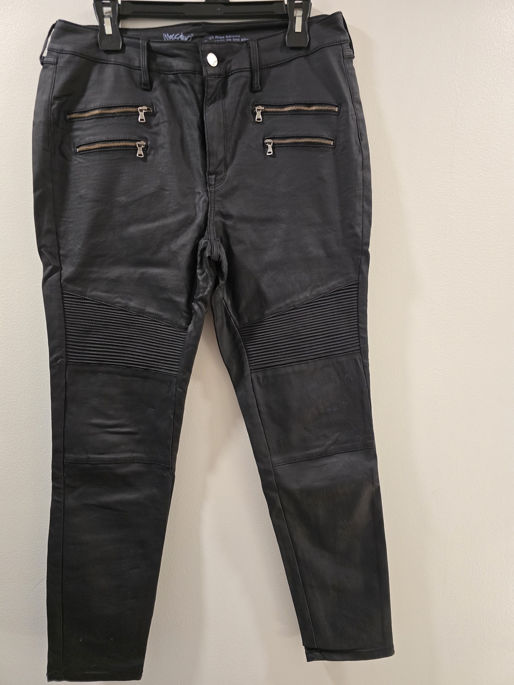 Mossimo Supply Co. Black Skinny Moto Zip-Accent Jeans
